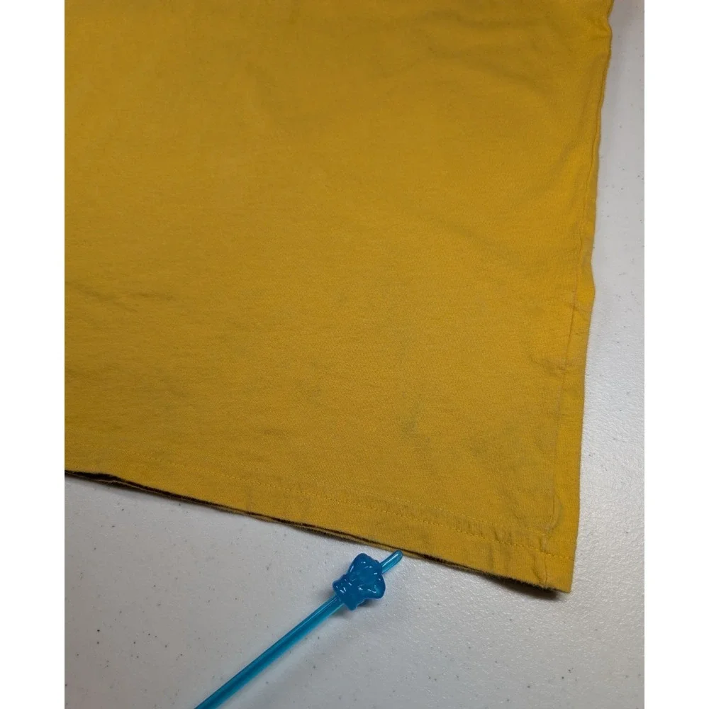 The North Face‎ Long Sleeve T Shirt Adult Small Yellow Never Stop Exploring Logo